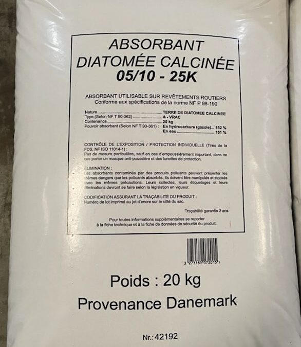 PRODISEC 900 M ABS GA 05/10 – TERRE DE DIATOMÉE CALCINÉE – AGRÉÉ SETRA – SAC – SEAU – PALETTE